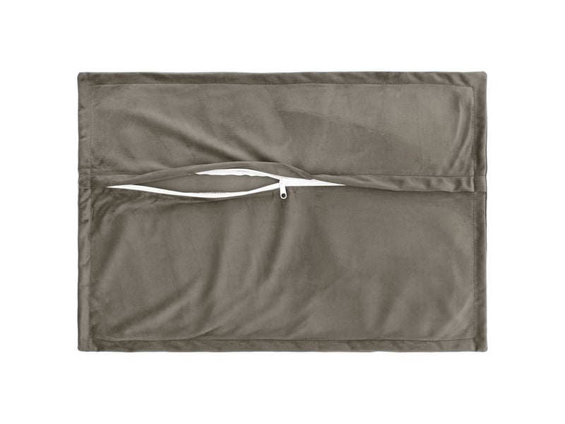  Lot de 2 coussins avec oreiller, coussins décoratifs houten gris clair fløjl cf51037  - Conforama D