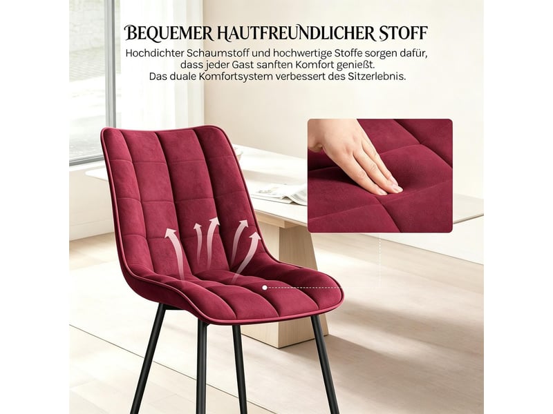  Chaise de salle à manger style élégant chaise repas qualité supérieure garnissage confortable confort d'assise et design soigné  - Conforama C
