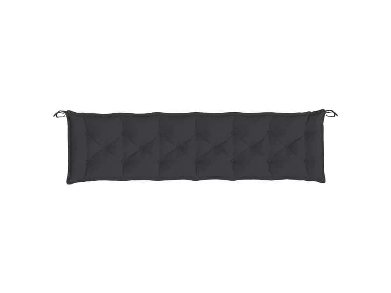  Lot de 2 coussins de banc jardin, coussins d'assise noir 200x50x7 cm tissu oxford cf58734  - Conforama E