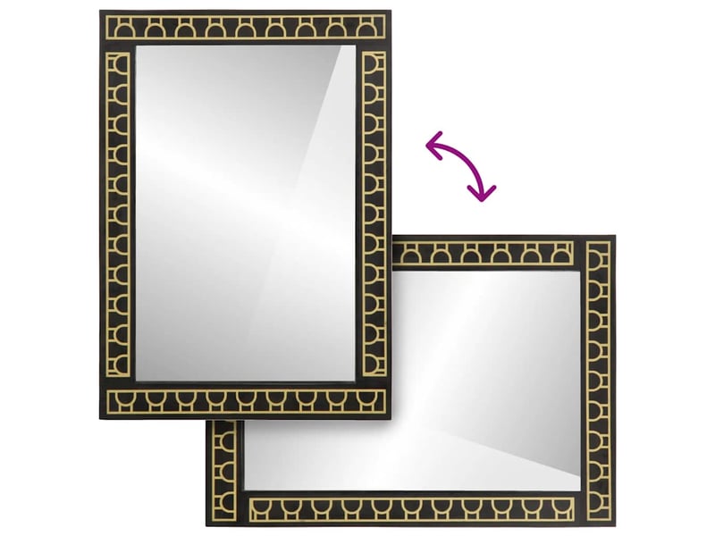  Miroir de salle de bain, miroir de toilette 50x70x2,5 cm bois de manguier massif et verre cf62480  - Conforama D