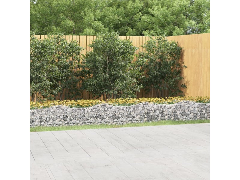  Jardinière - lit surélevé à gabions arqué 600x50x50 cm fer galvanisé  - Conforama B