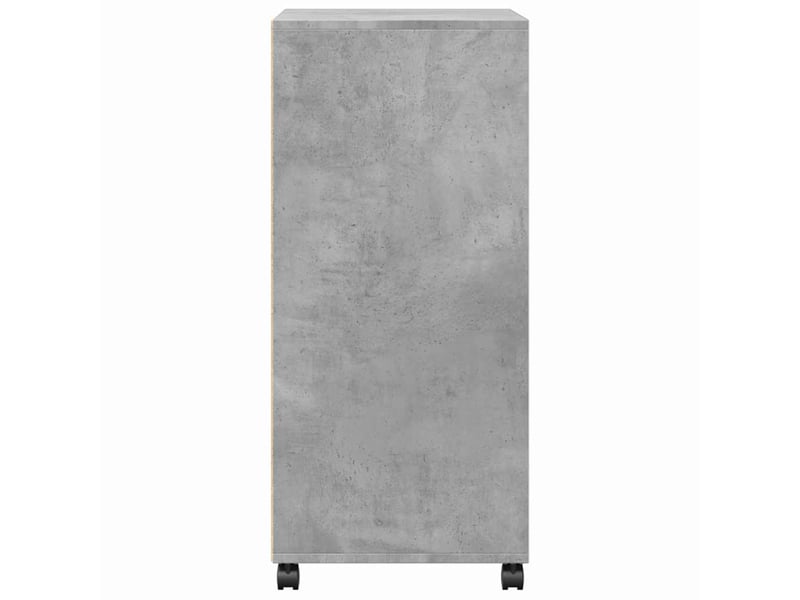  Buffet - armoire à roulettes gris béton 55x40x91 cm bois d'ingénierie  - Conforama E