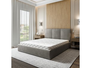 Lit coffre 160x200 cm <strong>MASSENO</strong> <strong></strong> coloris gris