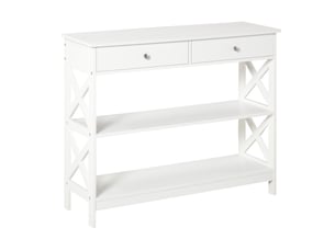 Console 2 tiroir(s)  coloris blanc <strong></strong> <strong></strong>