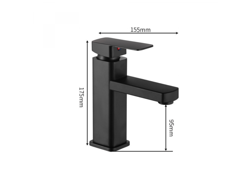  Robinet de salle de bain, mitigeur de lavabo, eau chaude et froide, adapté aux toilettes, salle de bain(noir)  - Conforama B