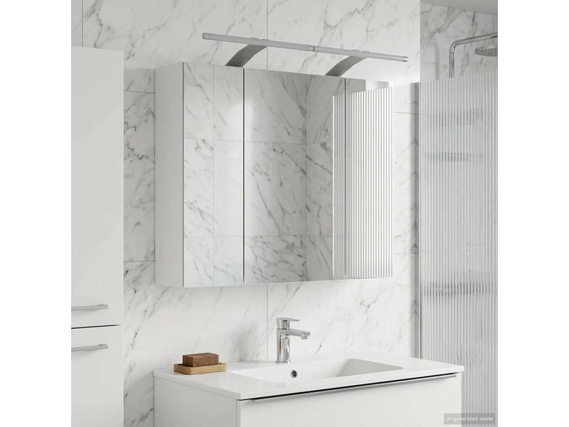 Armoire miroir salle de bain, meuble de rangement blanc 60x14.5x50 cm shl7885 - Conforama B