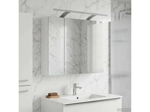 Armoire miroir salle de bain, meuble de rangement blanc 60x14.5x50 cm shl7885