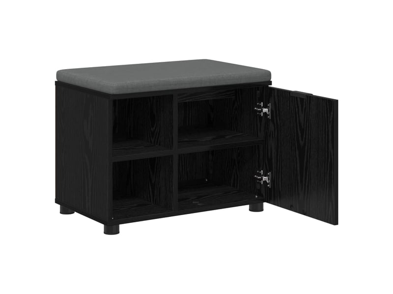  Banc d'entrée, banc interieur avec coussin chêne noir 60x38x46 cm shl23141  - Conforama E
