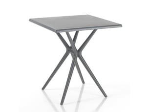 Table de jardin en polypropylène léger et anti-uv 70x70cm minot - gris