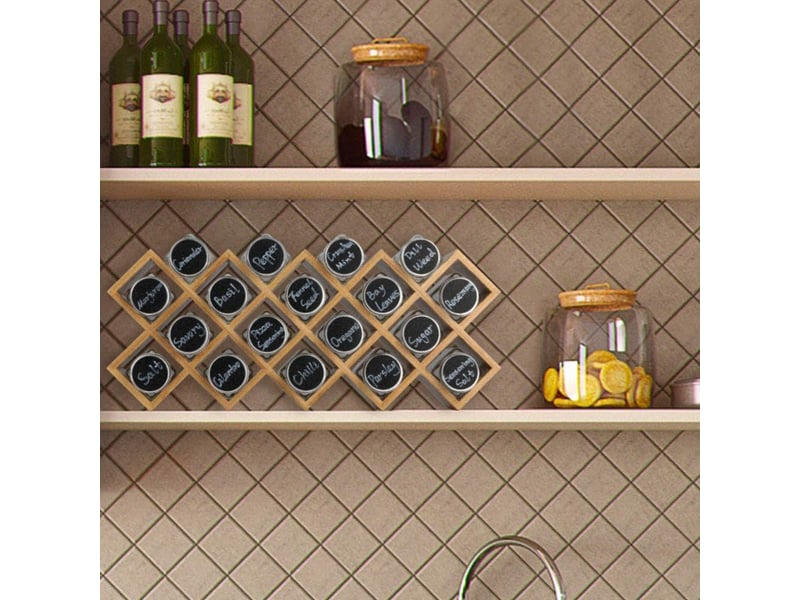  Porte-épices en bambou pour armoires de cuisine et plans de travail 42x9.5x17cm  - Conforama C