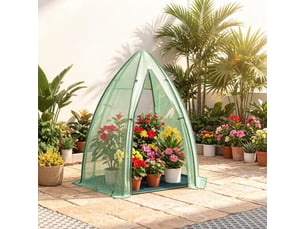 Serre de jardin - structure robuste - polyéthylèneacier - vert - pour jardin et extérieur