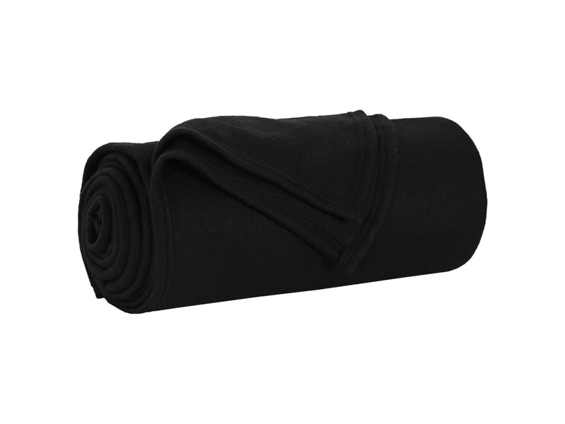 Plaid canapé noir 240x220 cm 0.74 kg polaire - Conforama A