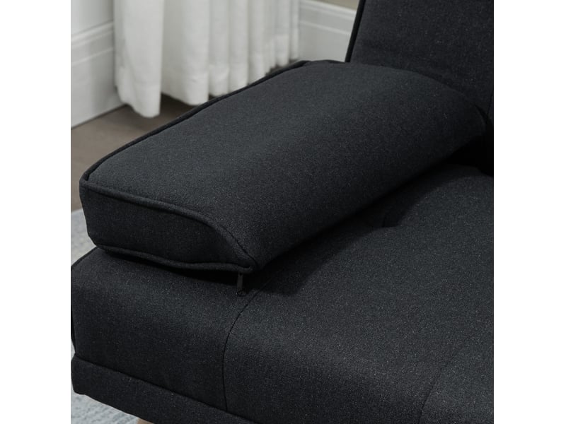  Canapé convertible modenvie 3 places 181 x 77 x 78 cm polyester gris avec table pliante et porte-gobelets  - Conforama E