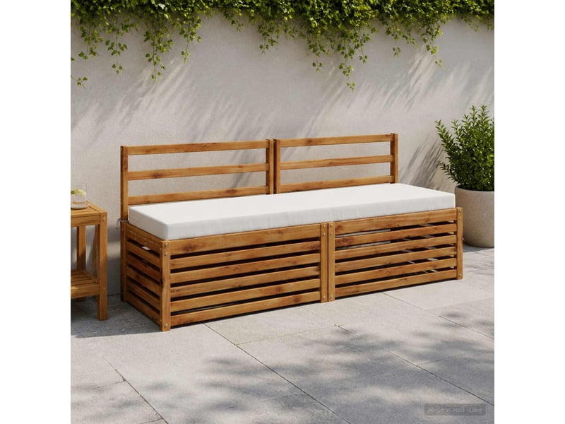 Lot de 2 coussins de banc, coussins d'assise soest 100 % polyester blanc cf57051 - Conforama B