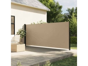 Auvent latéral rétractable, store latéral beige 160x600 cm