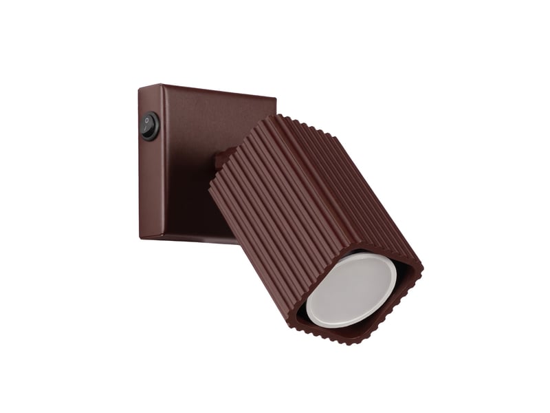  Applique rayo brune avec interrupteur aluminium moderne 16x8x16cm SL.3231 - Conforama A