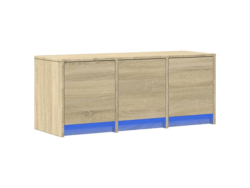  Meuble tv - banc tv - meuble de rangement avec led chêne sonoma 97x34x40 cm bois d'ingénierie  - Conforama E