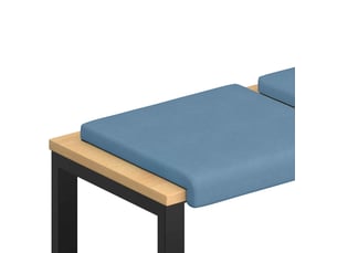 Lot de 2 coussins de banc, coussins d'assise, coussins pour chaisecanapé velours côtelé bleu profondeur 35 cm cf52524