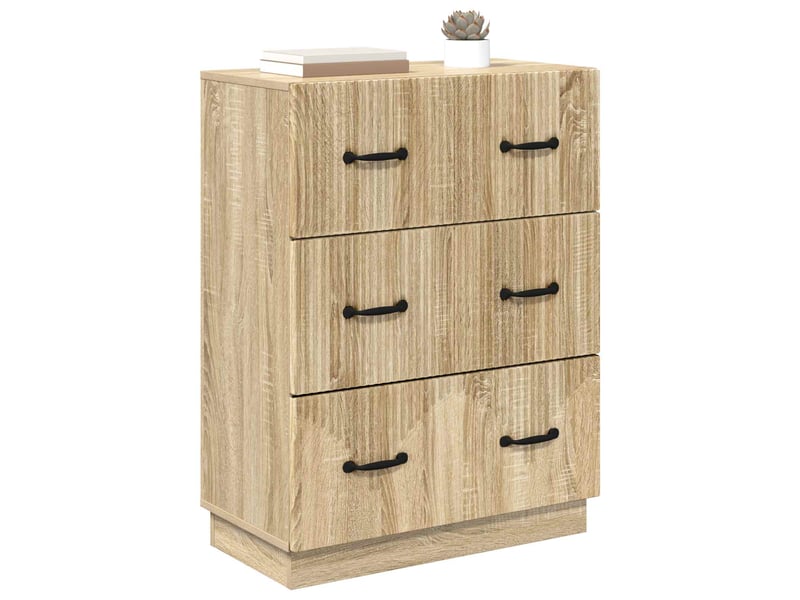  Armoire de rangement bureau, armoire à tiroirs chêne sonoma 66 x 34,5 x 87 cm  - Conforama C