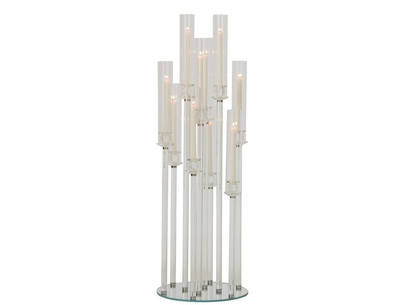  Chandelier 10 tiges en cristal wendy 120cm transparent  - Conforama B