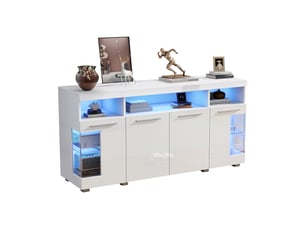 Buffet 4 porte(s)  3 tiroir(s) REDOM  - 140 cm coloris blanc 