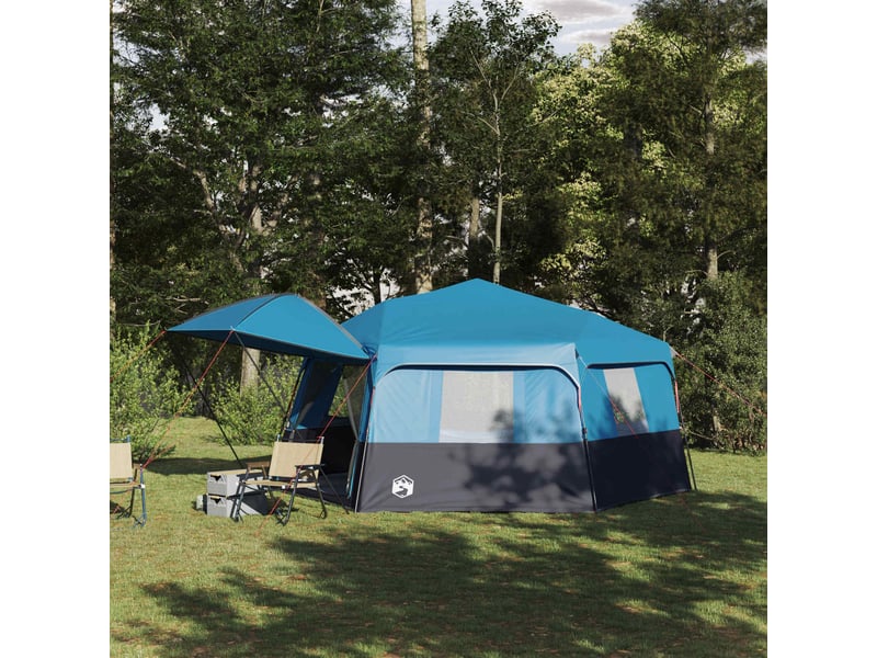 Tente instantanée camping avec auvent 12 personnes et système de libération rapide shl9337 - Conforama B