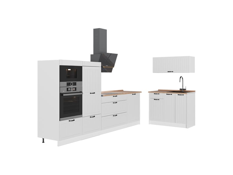 Vicco cuisine, blanc campagneblanc, 380cm, pt chêne - Conforama A