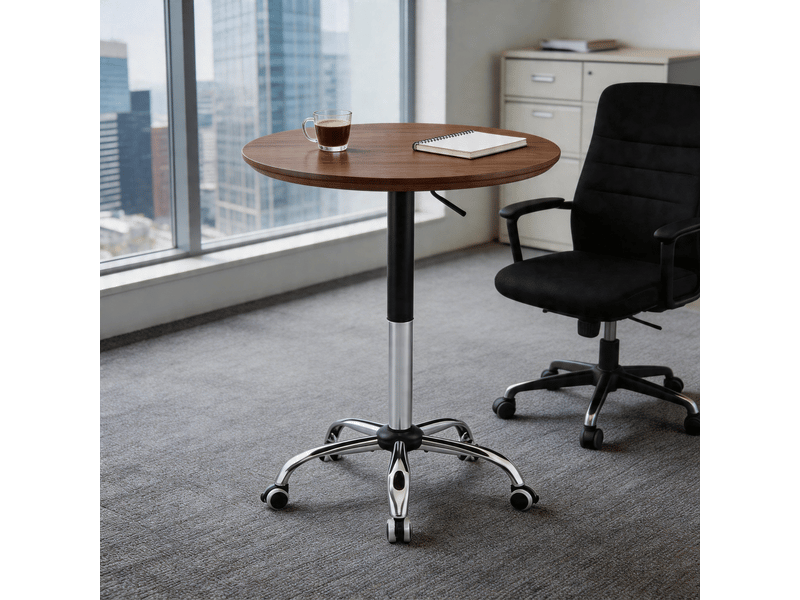  Table basse table haute réglable 70cm nussbaum nussbaumfarbener – hauteur ajustable et roulettes  - Conforama D