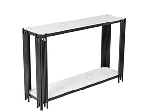 Table basse rectangulaire coloris bicolore MEUBLIV  - 33.5 cmx123.5 cm