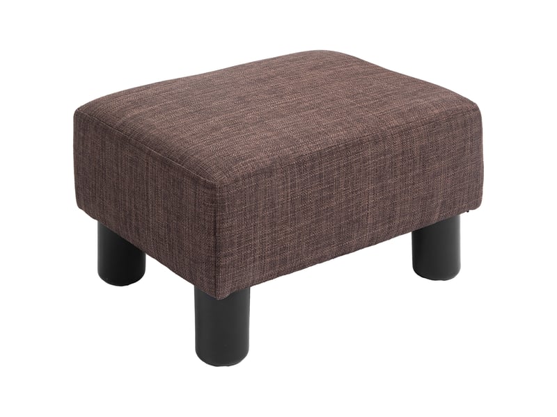  Repose‑pied rembourré en tissu, petit pouf tabouret d'appoint avec pieds plastique pour salon  - Conforama A