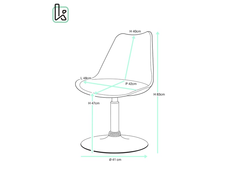  Lot de 2 chaises pivotantes salle à manger nosa blanc 704-NOSA - Conforama R