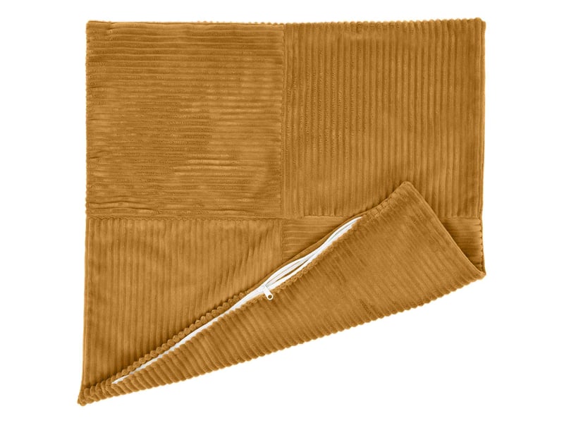  Lot de 12 housses de coussin almelo jaune 50 x 50 cm velours côtelé cf49020  - Conforama C