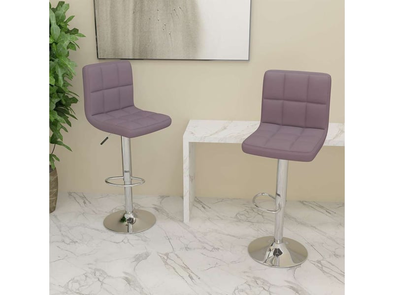  Lot de 2 tabouret de bar, chaise de bar taupe tissu shl87219  - Conforama B