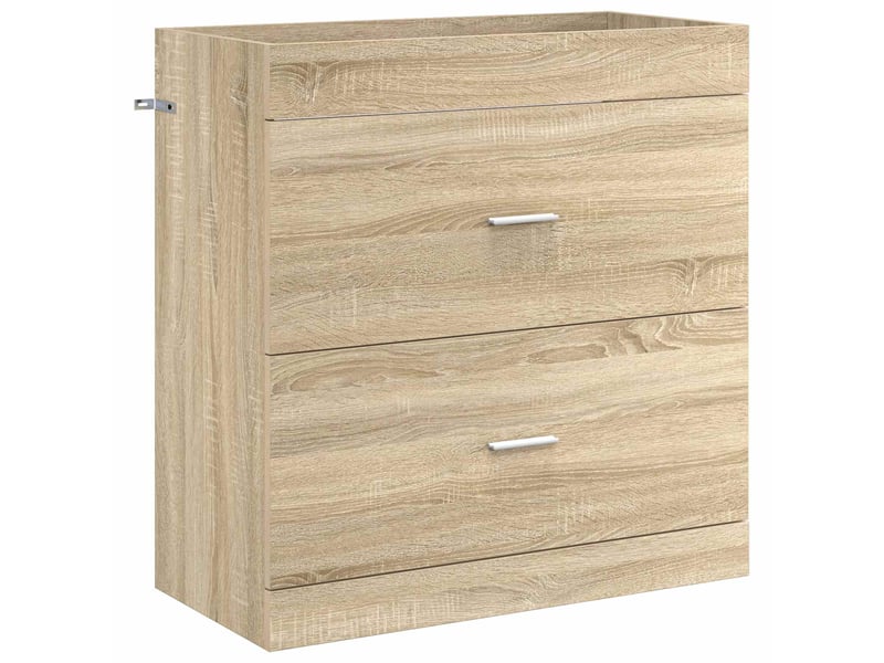  Meuble sous lavabo de salle de bain, commode chêne sonoma shl5528  - Conforama A