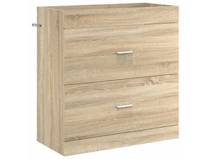 Meuble sous lavabo de salle de bain, commode chêne sonoma shl5528