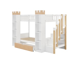 Lit mezzanine 90x200 cm coloris blanc
