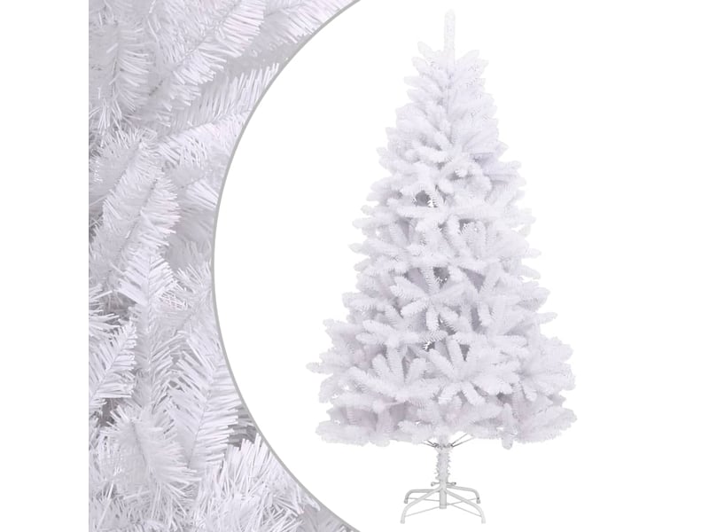  Sapin de noël - arbre de noël artificiel à charnières avec support blanc 180 cm  - Conforama B