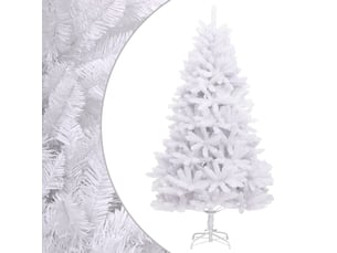 Sapin de noël - arbre de noël artificiel à charnières avec support blanc 180 cm