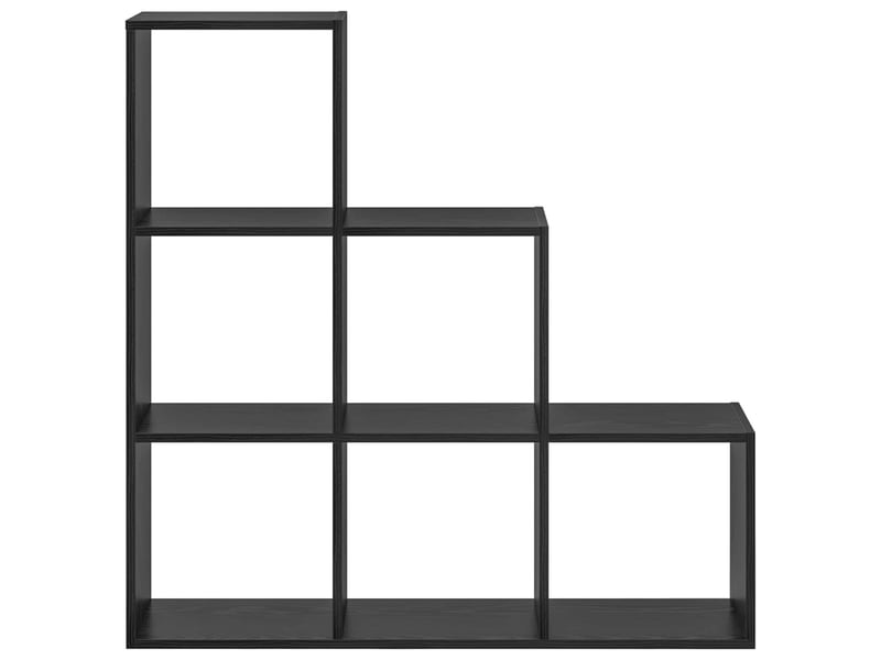  Cloison bibliothèque, meuble de rangement 6 niveaux 99 x 29 x 99 cm chêne noir  - Conforama E