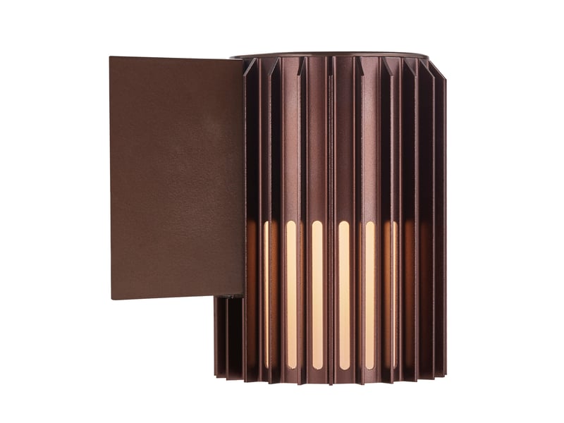  Applique murale extérieur adapté aux zones côtières, aludra simple en aluminium marron metallise, ip53, nordlux 2118011261 - Conforama D