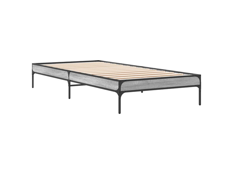  Lit simple- lit adulte -  cadre de lit sonoma gris 80 x 200 cm bois d'ingénierie  - Conforama B