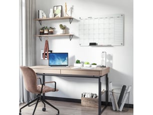Calendrier mural 90x60 cm avec porte-stylos blanc