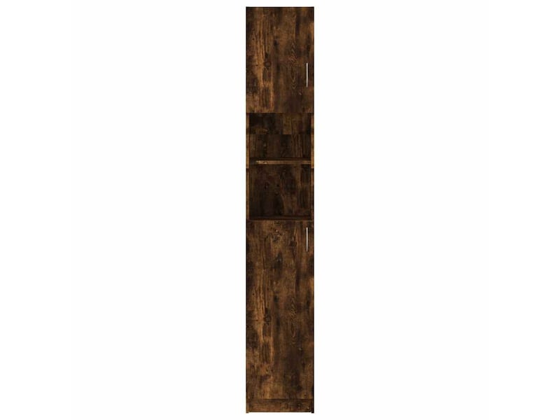  Armoire de bain, cabinet de salle de bain chêne fumé 32x25,5x190 cm bois d'ingénierie cf64975  - Conforama C