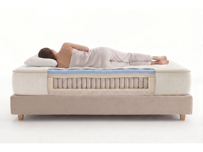  Matelas ressorts ensachés eco nature spring 30 cm - 80x200 cm - fermeté élevée- moonia  - Conforama D