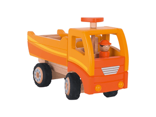 Camion chantier - bois orange