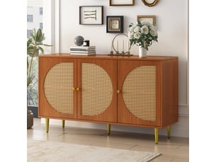 Buffet 3 porte(s)  0 tiroir(s) <strong>KORFEE</strong> <strong></strong> - 129.8 cm coloris marron 