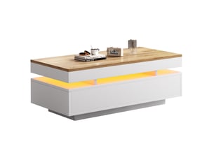 Table basse rectangulaire coloris bicolore ULQENI  - 50 cmx100 cm