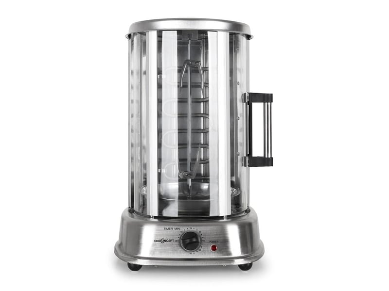 Oneconcept kebab master pro grill vertical électrique - tourne broche 1500w - acier - Conforama E