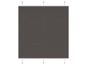Store plissé, store de fenêtre noir 115x100 cm largeur du tissu 114,4cm polyester cf46925