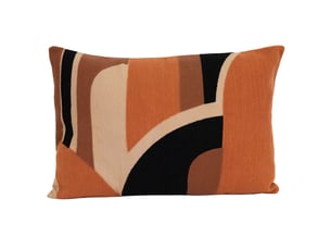 Coussin brodé en relief motif abstrait 40x60 cm